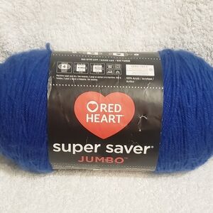 Red Heart Super Saver Jumbo  Acrylic Yarn 13oz  4 Medium Dark Blue